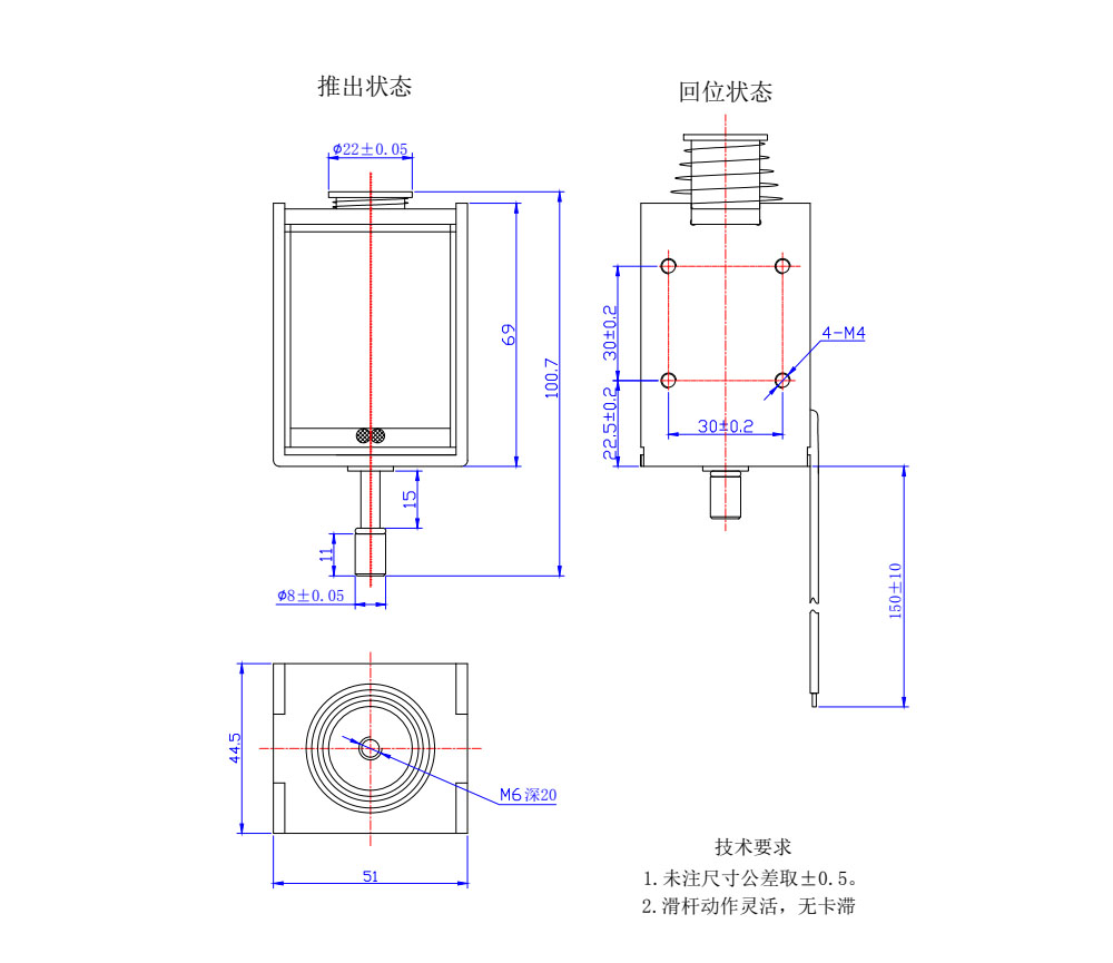 U1564推拉电磁铁